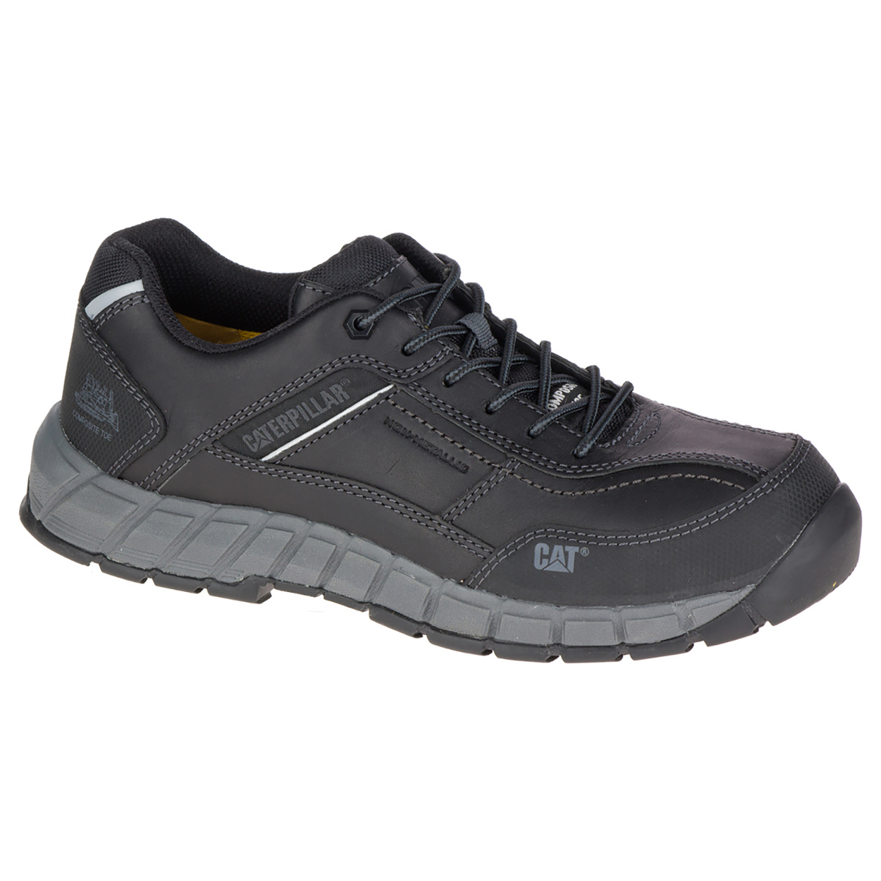 Caterpillar Shoes South Africa - Cat Men's Streamline Leather Ct S1 P Hro Sra Sa Safety Shoes Black SY7856214